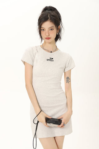CHGG Letter Embroidered Spicy Girl Dress KT1501