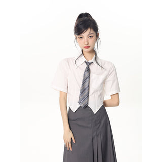 CHGG Short Sleeve Shirt Short Academy Set KT1525 - KTchic