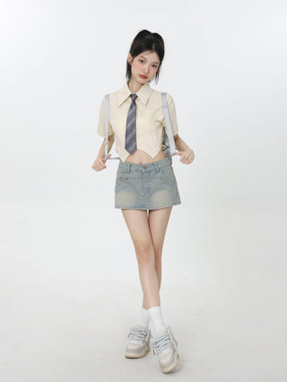 CHGG Short Sleeve Shirt Short Academy Set KT1525 - KTchic