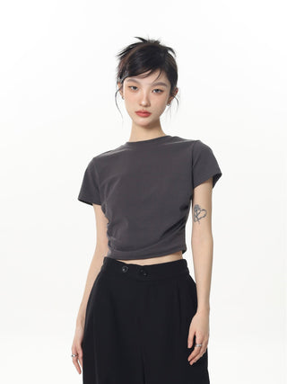 CHGG Short Sleeve Waist Babes T-shirt KT1401 - KTchic