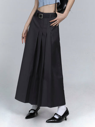 CHGG Suit A-line Mid Length Pleated Skirt KT1446
