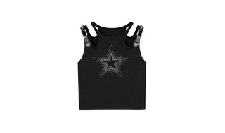 CHGG Sweet Spice Girl Sleeveless Suspender Vest KT1390