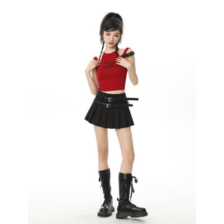 CHGG Sweet Spice Girl Sleeveless Suspender Vest KT1390