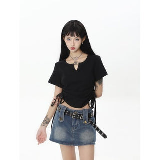 CHGG V-Neck Short Sleeve Spicy Girl T-shirt KT1543