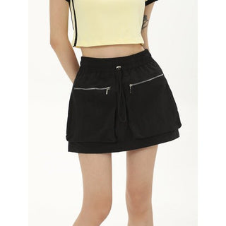 CHGG Workwear Loose Wrap Hip Half Skirt Pants KT1519 - KTchic