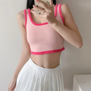 CHIC U-neck Vest Halter Top Spring Girl's Top KT120