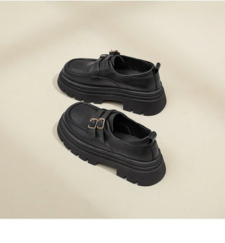 JP Academy Black Thick Sole Lefu Shoes KT2111 - KTchic