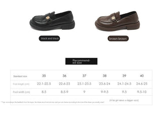JP Black Leather Shoes with Thick Soles and Thick Heels KT2578