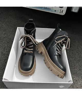 JP Double Lace Up Seven Hole Workwear Short Martin Boot KT2581