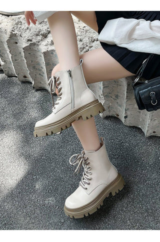 JP Double Lace Up Seven Hole Workwear Short Martin Boot KT2581