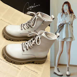 JP Double Lace Up Seven Hole Workwear Short Martin Boot KT2581