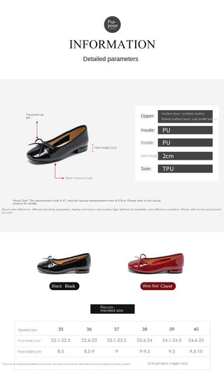 JP Flat Bottom Shallow Mouth Breathable Small Leather Shoes KT2306 - KTchic