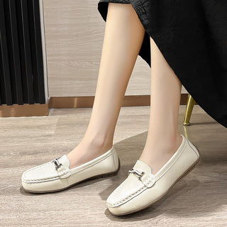 JP Flat Bottom Shallow Mouth Soft Sole Small Leather Shoe KT2577