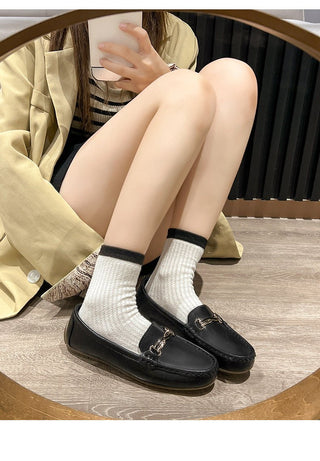 JP Flat Bottom Shallow Mouth Soft Sole Small Leather Shoe KT2577