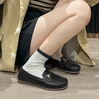 JP Flat Bottom Shallow Mouth Soft Sole Small Leather Shoe KT2577