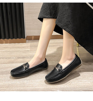 JP Flat Bottom Shallow Mouth Soft Sole Small Leather Shoe KT2577