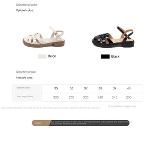 JP Soft-bottom Woven Toe Sandals KT2529