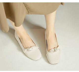 JP Soft Leather Shoes with Shallow Mouth and Low Heels KT2258 - KTchic