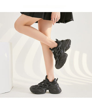 JP Sports Thin Lace Mesh Platform Clunky Sneaker KT2143 - KTchic