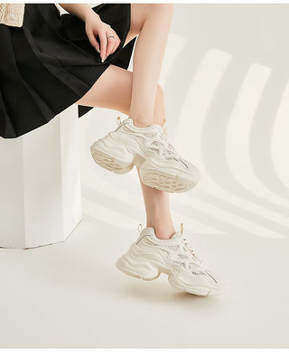 JP Sports Thin Lace Mesh Platform Clunky Sneaker KT2143 - KTchic