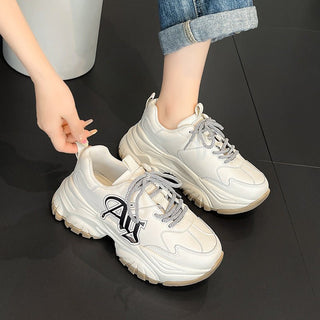 JP Thick-soled Soft-soled Sports White Shoes KT2509 - KTchic