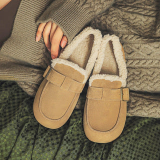 JP Thickened One-pedal Flat Bean Shoes KT2559