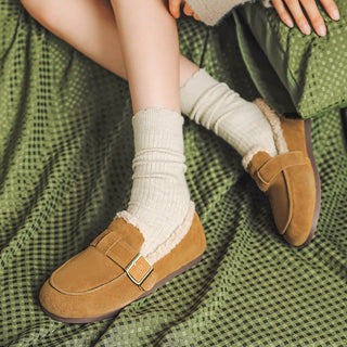 JP Thickened One-pedal Flat Bean Shoes KT2559