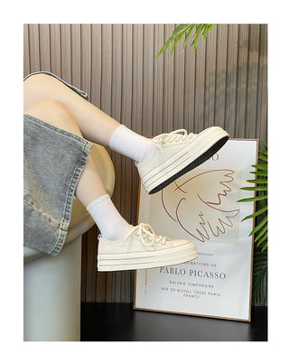 JP Thin Platform Flat Canvas Shoes KT2562