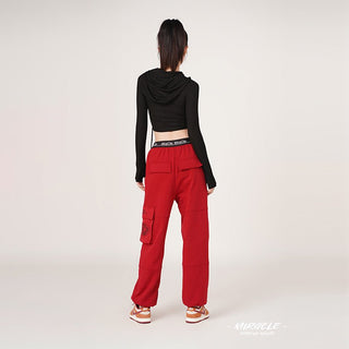 MC Miracle Letter Embroidered Wide-leg Pants KT1753 - KTchic