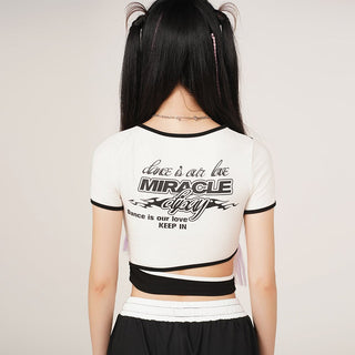 MC Miracle Letter Loose Sports Shirt KT1749