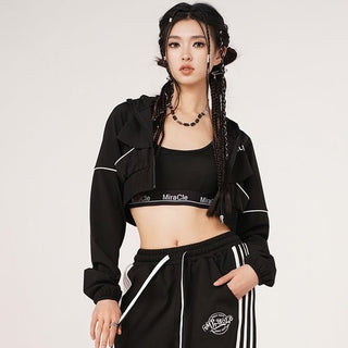MC Miracle Printed Short Sports Hooded Jacket KT1816 - KTchic