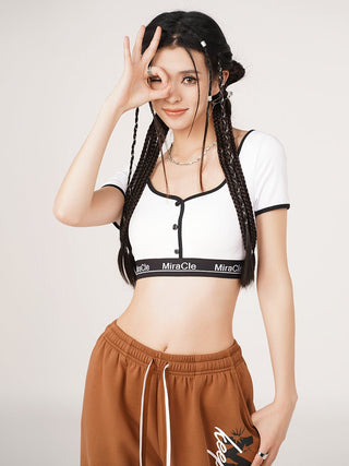 MC Miracle Sexy Sports Top with Chest Pad KT1825