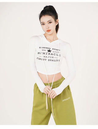 MC Miracle Spicy Girls Long Sleeve Off Waist Hooded T-shirt KT1703 - KTchic