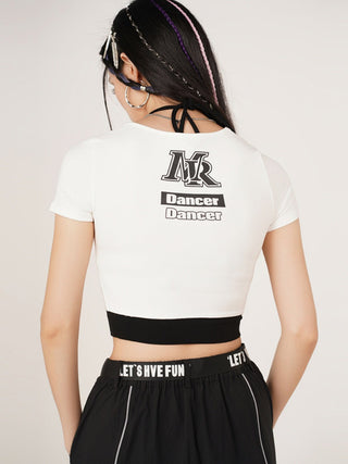 MC Miracle Sports Letter Printed Short Sleeve T-shirt KT1742