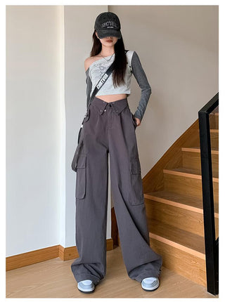 MDH Tooling Thin Loose Wide Leg Pant KT1029 - KTchic