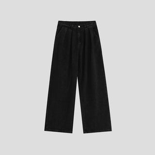 PRLM Black Loose Straight Jeans KT2718