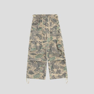 PRLM Couple Camo Leaf Pattern Casual Pants KT1935