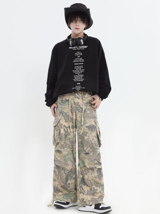 PRLM Couple Camo Leaf Pattern Casual Pants KT1935