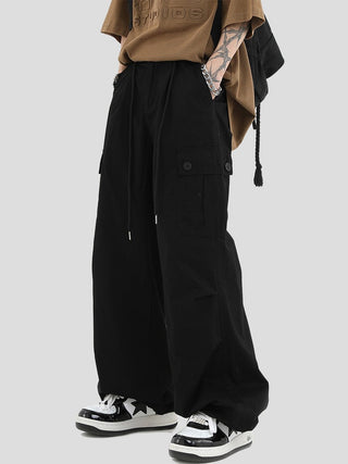 PRLM Couple Drawstring Multi-pocket Casual Pants KT1925