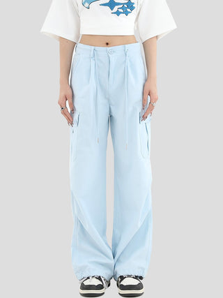 PRLM Couple Drawstring Multi-pocket Casual Pants KT1925