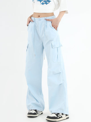 PRLM Couple Drawstring Multi-pocket Casual Pants KT1925