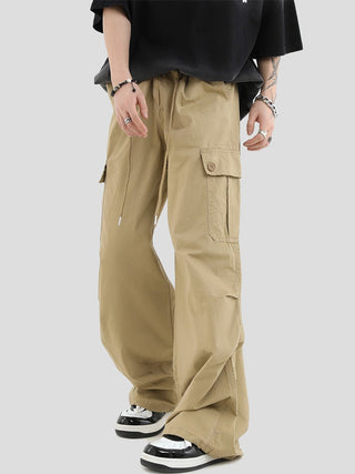 PRLM Couple Drawstring Multi-pocket Casual Pants KT1925