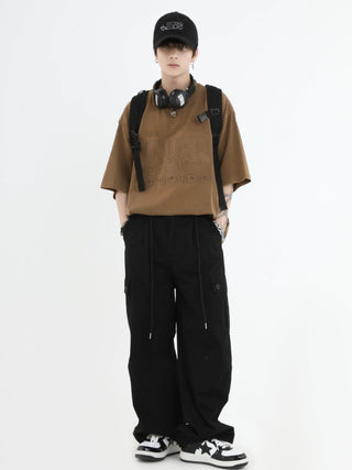 PRLM Couple Drawstring Multi-pocket Casual Pants KT1925