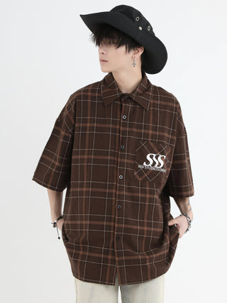PRLM Couple Embroidered Check Shirt KT1839 - KTchic