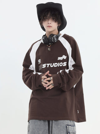 PRLM Couple Long Sleeve Loose Fitting T-shirt KT1955
