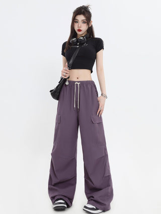 PRLM Couple Multi Pocket Pleated Casual Pants KT1929