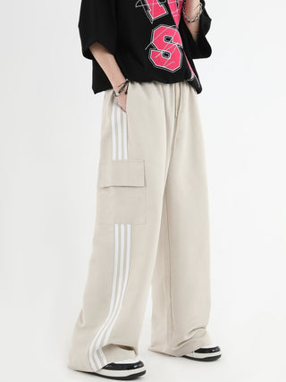 PRLM Couple Side Stripe Work Suit Casual Pants KT1909
