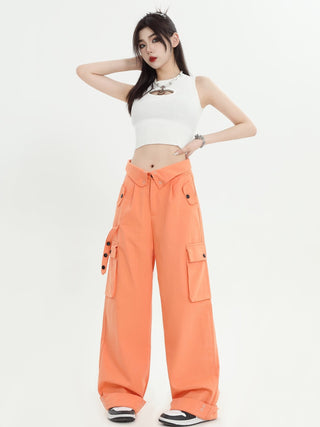 PRLM Couple Straight-leg Cargo Slacks KT1931