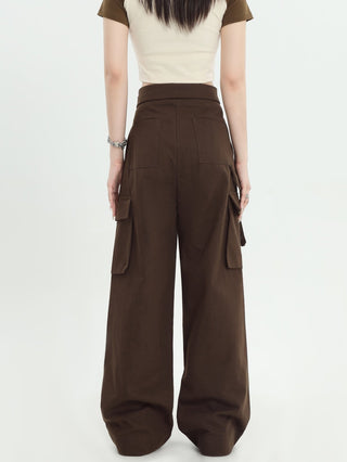 PRLM Couple Straight-leg Cargo Slacks KT1931