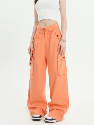 PRLM Couple Straight-leg Cargo Slacks KT1931